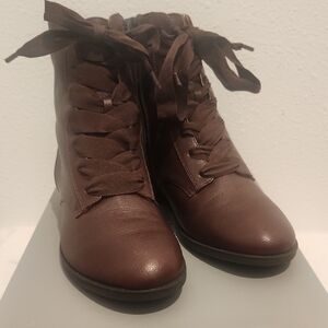 Vionic Dark Brown Lace-Up Boots for Women